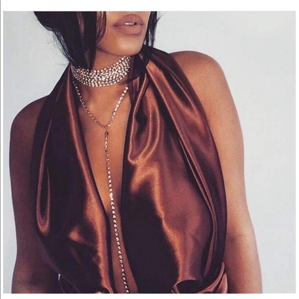 GOLD RHINESTONE CHOKER